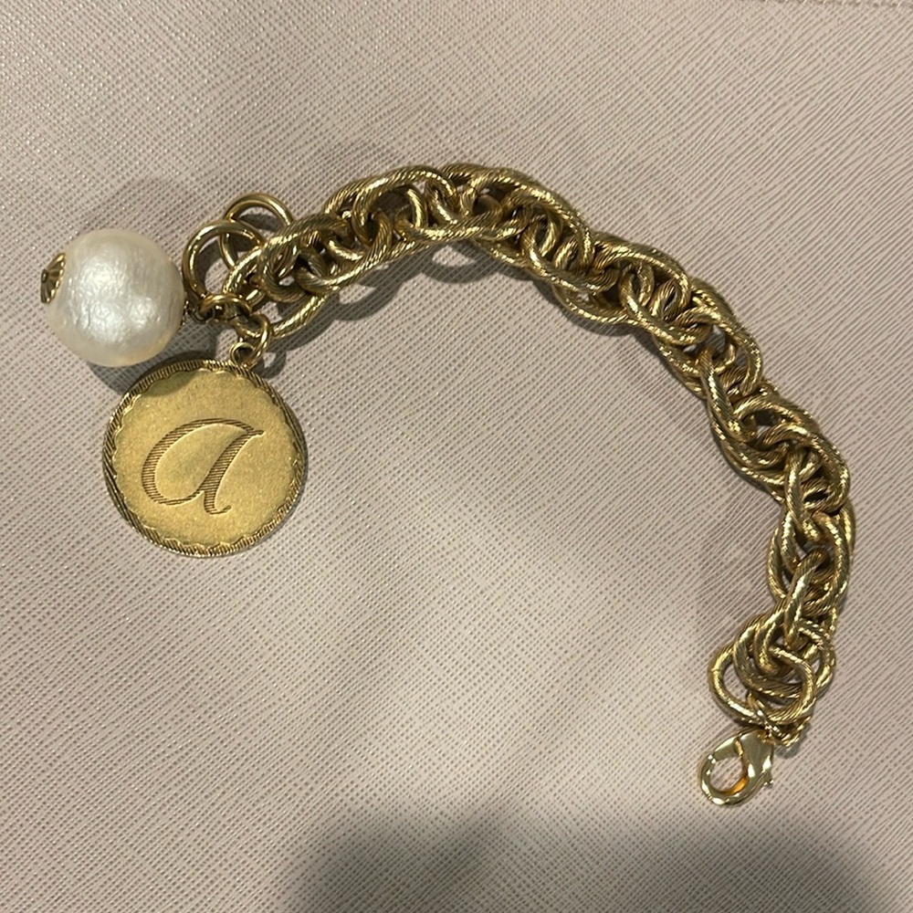 Personalized “a” Fashion Gold Charm Bracelet